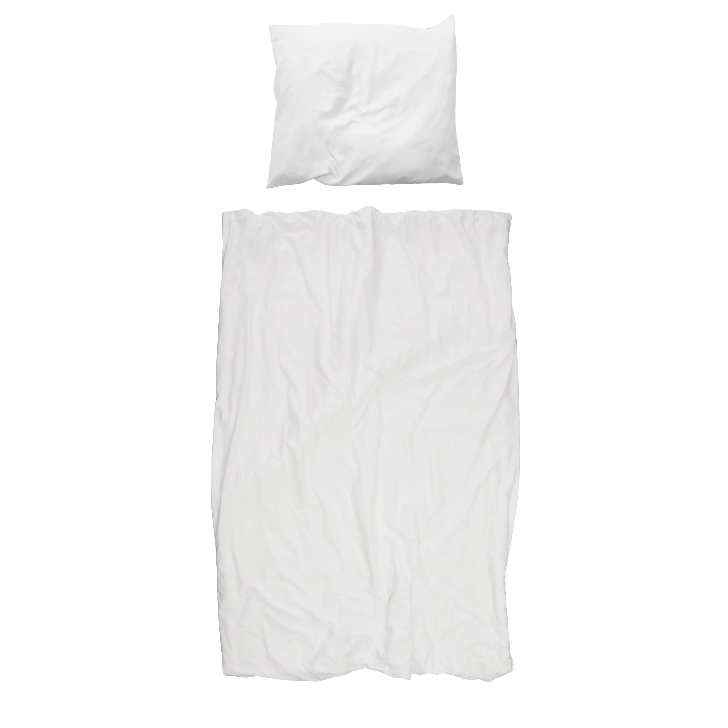 White dekbedovertrek flanel