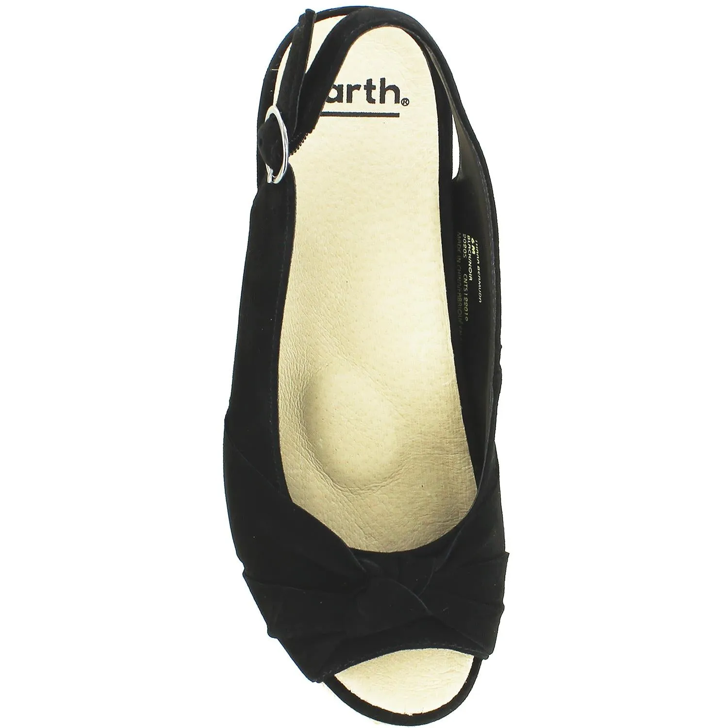 Women's Earth Bermuda Black Silky Suede
