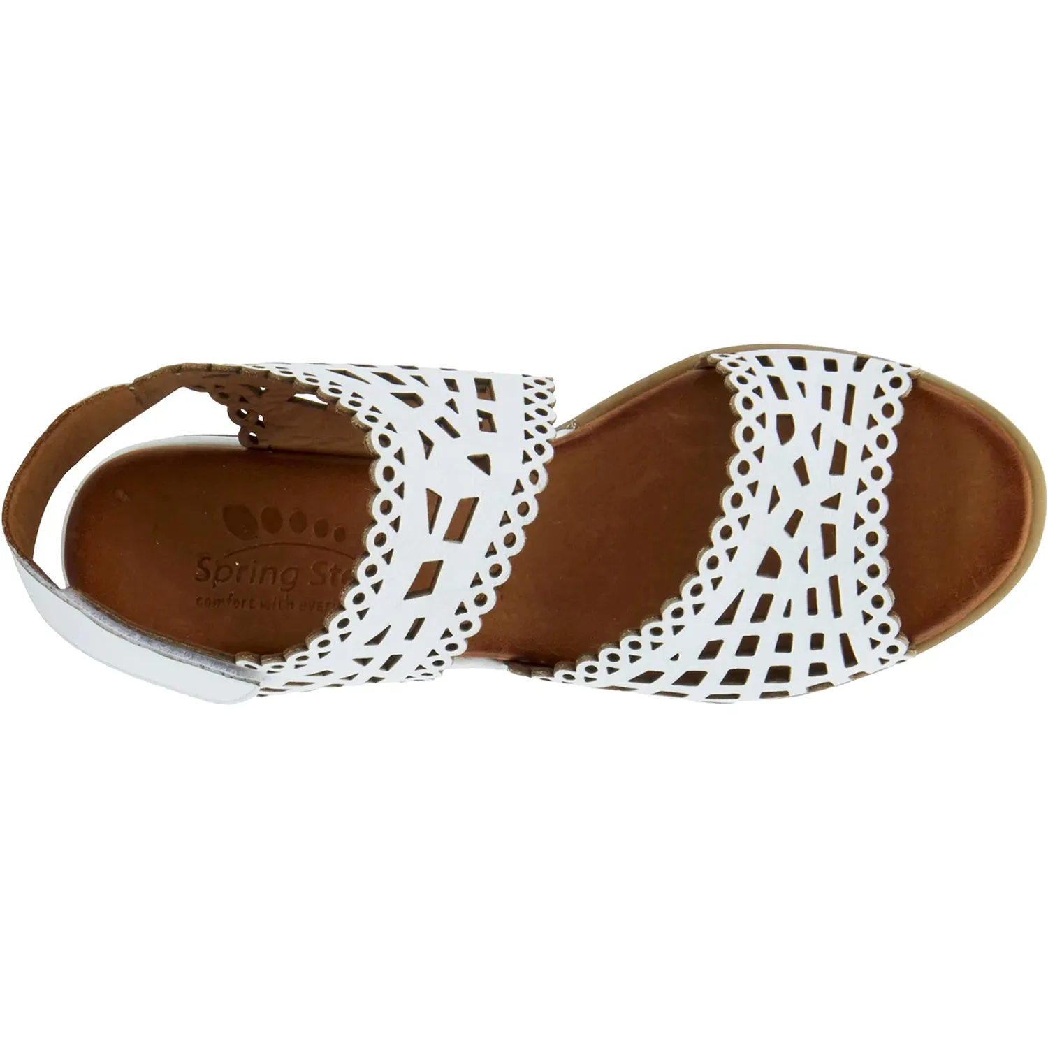 Women's Spring Step Petra White Leather