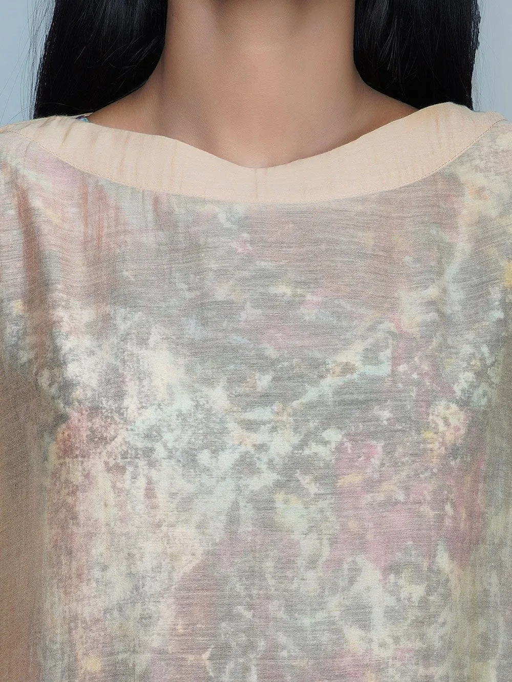 Yavi   I   Solid Chandderi Dress With Pritned Cotton Slip